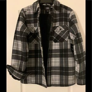 Sherpa Lined Plaid Flannel Jacket, NWT